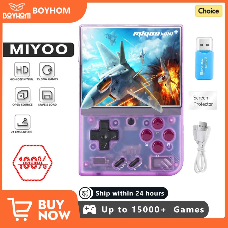 Portable Retro Handheld Game Console V2 Mini+ 3.5Inch IPS Screen built-in wifi Video Game Console