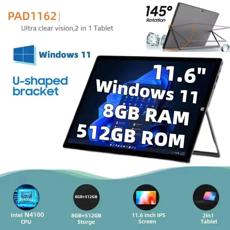 Windows 11 Tablet 8GB RAM 512GB SSD